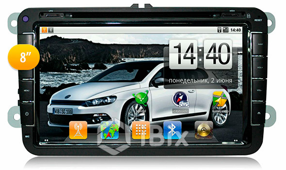 Магнитола iBix VW Scirocco  Магнитола iBix VW Scirocco